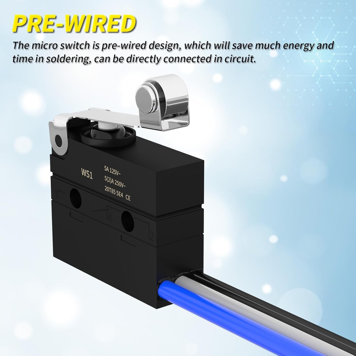 Joinfworld Micro Switch with Lever Waterproof IP67 Sealed Roller Limit...