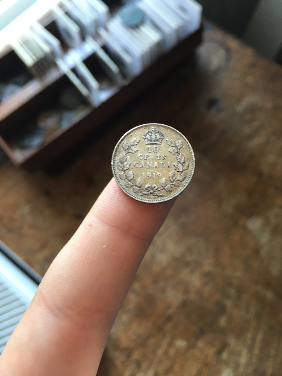 1919 George V Canada Silver 10 Cents