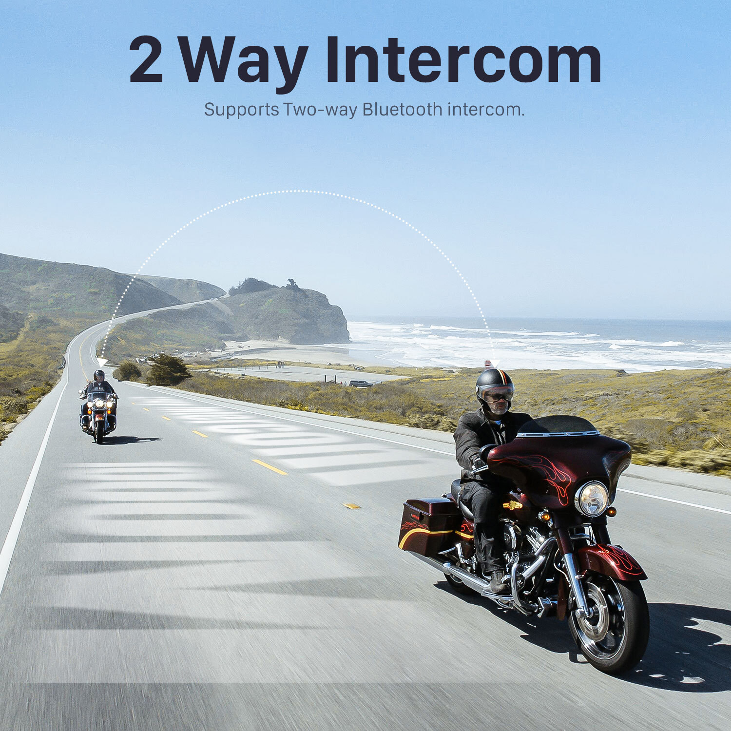 FX10C Motorcycle Intercom 32 Riders Communication Mesh Bluetooth Helmet Headset