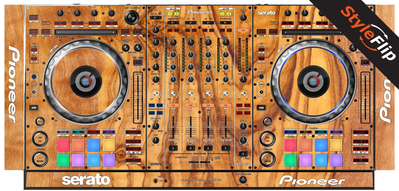 Pioneer DDJ-SZ Skin | Wood Design 6 | Protective Decal | StyleFlip Skins