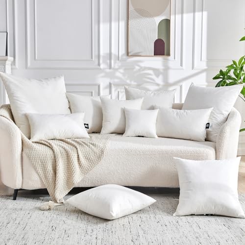 Feather Down Throw Pillow Inserts 20 x 20x20 Inch(Pack of 2) White(pack of 2)