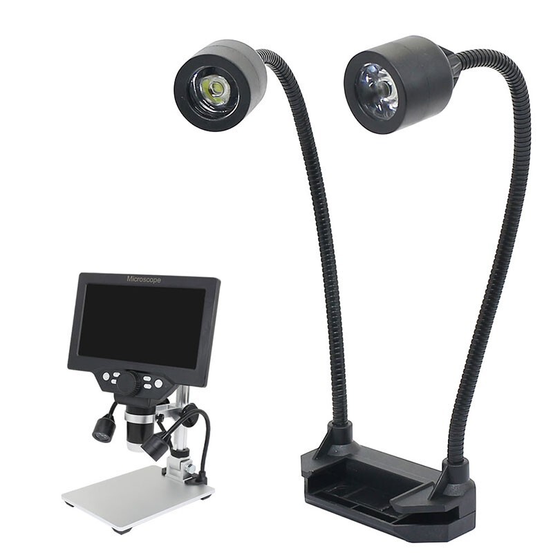 MG1200A Microscope Illumination Dual Light Source Lamp Adjustable Brightness