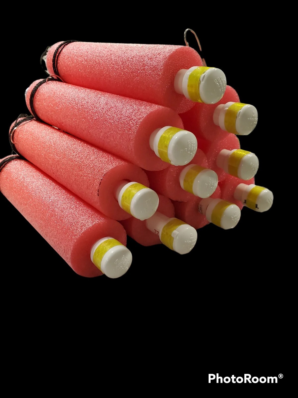 Cajun Catfish Jugline fishing Noodle Jugline Lot of 10 Red