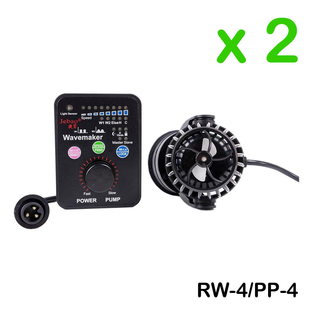 2 Packs  JEBAO/JECOD RW-4/PP-4 WIRELESS WAVEMAKER AQUARIUM PUMP WITH NEW MOUNT