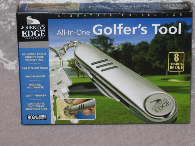 Golfers Tool Ball Marker Knife Pen Sports Keychain NEW!