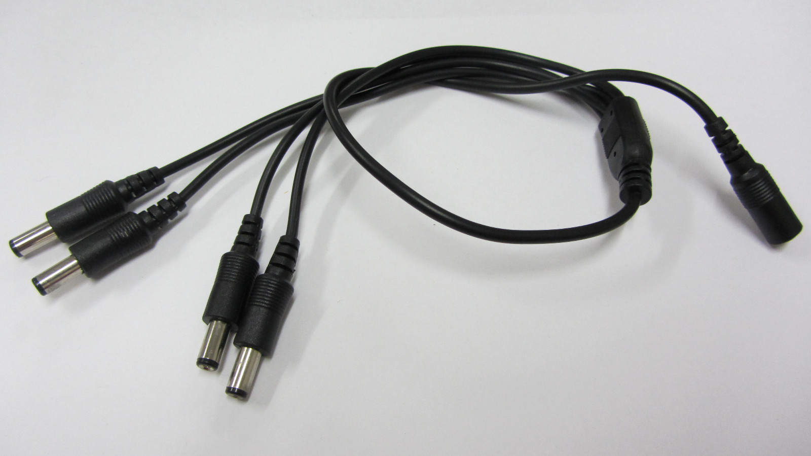 4 pcs DC 1 to 4 Power Splitter Cable Cord For CCTV Camera, 1 Female to 4 Male