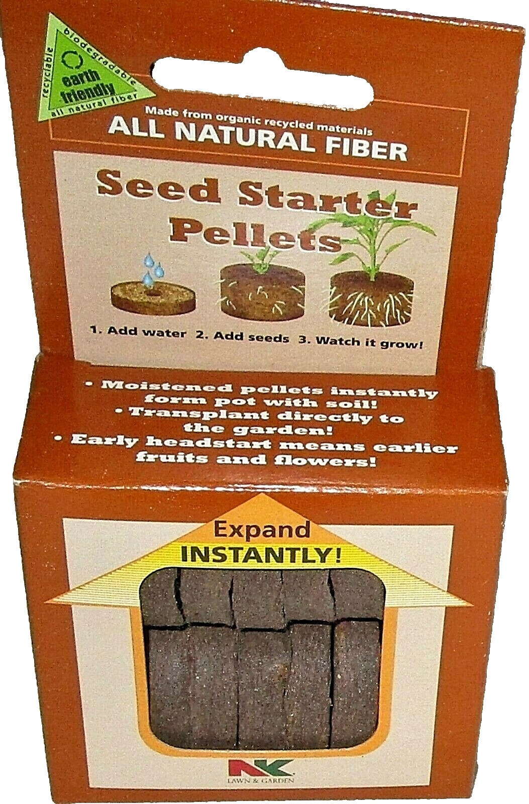 Seed Starter Pellets ~ Organic ~ 18 Ct ~ All-Natural Fiber/Biodegradable