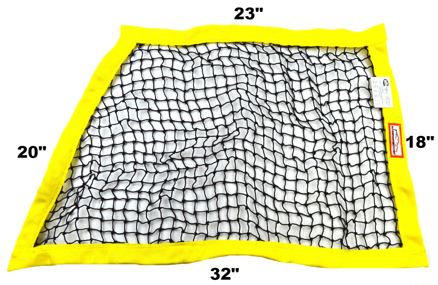 RACERDIRECT SFI 27.1 OBLONG STRING RACING SAFETY WINDOW NET YELLOW