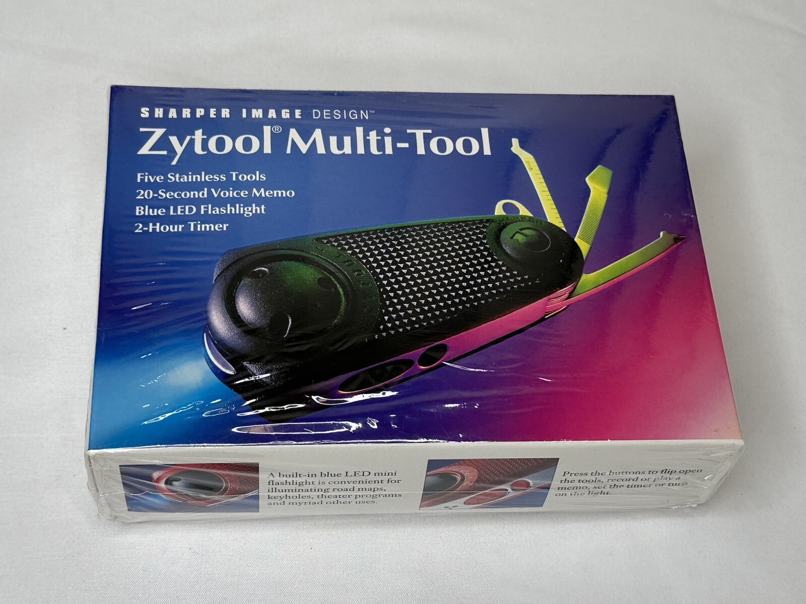 Vintage Zytool Voice Recorder Multi-Tool by Sharper Image - Blue - NEW SEALED!