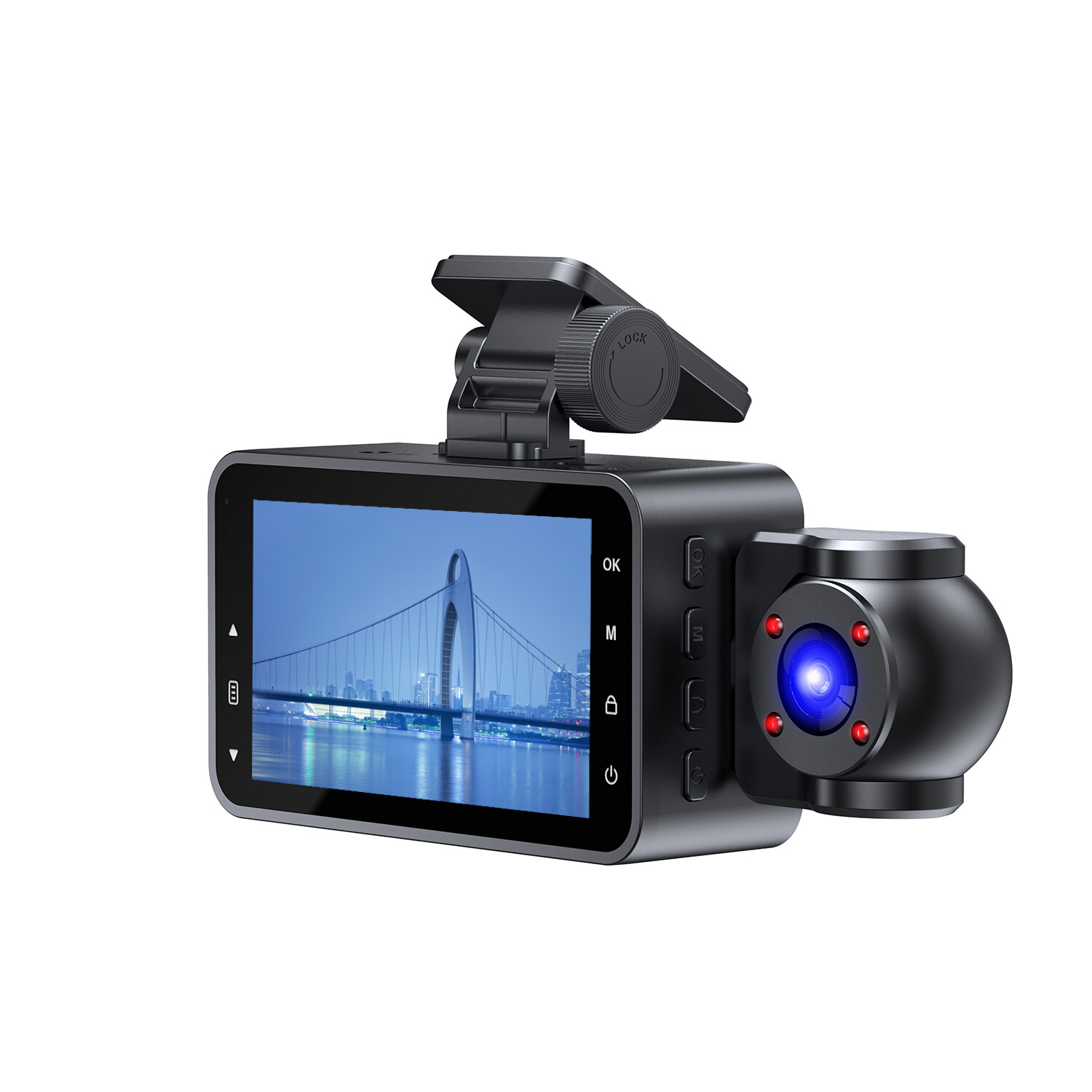 1080P HD DVR Car Dash Cam Interior Camera Video Recorder WIFI Loop Recording 3in