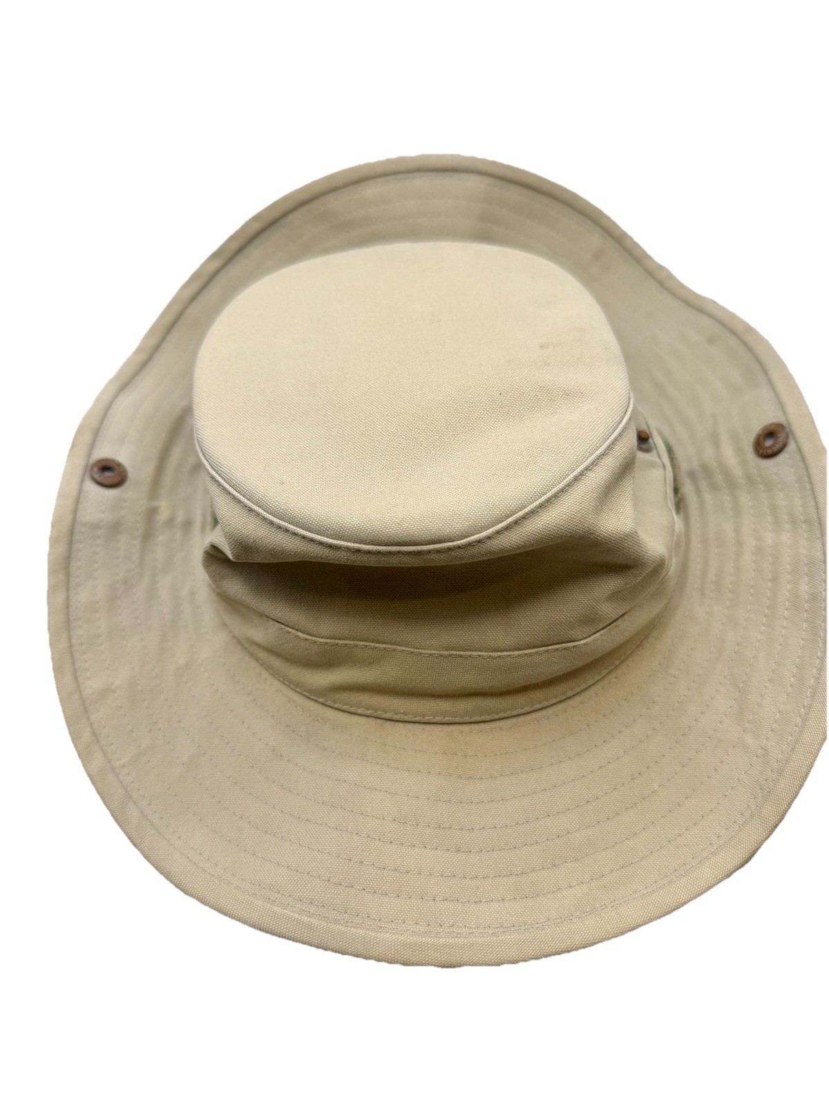 Tilley Endurables Airflo Snap Up Unisex Khaki Hat 7-1/4 Fishing Hiking Gardening