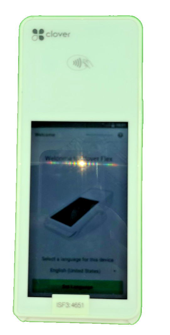 Clover Flex Handheld POS System No Cradle Or Charger - Unit Only - Clean
