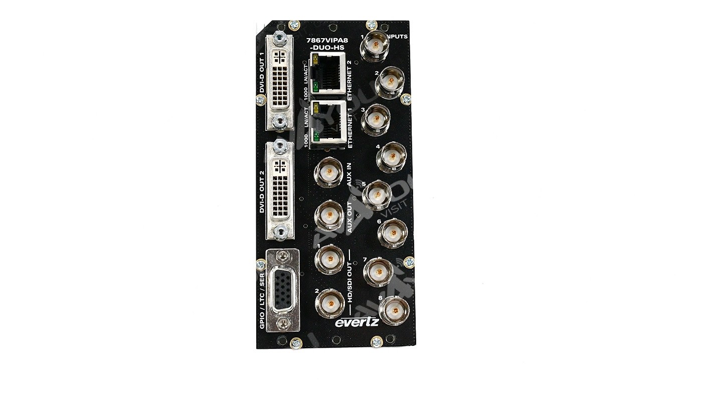 Evertz 7867VIP8-DUO-HS HD/SD-SDI Multi Display Processor Multiviewer +3RU