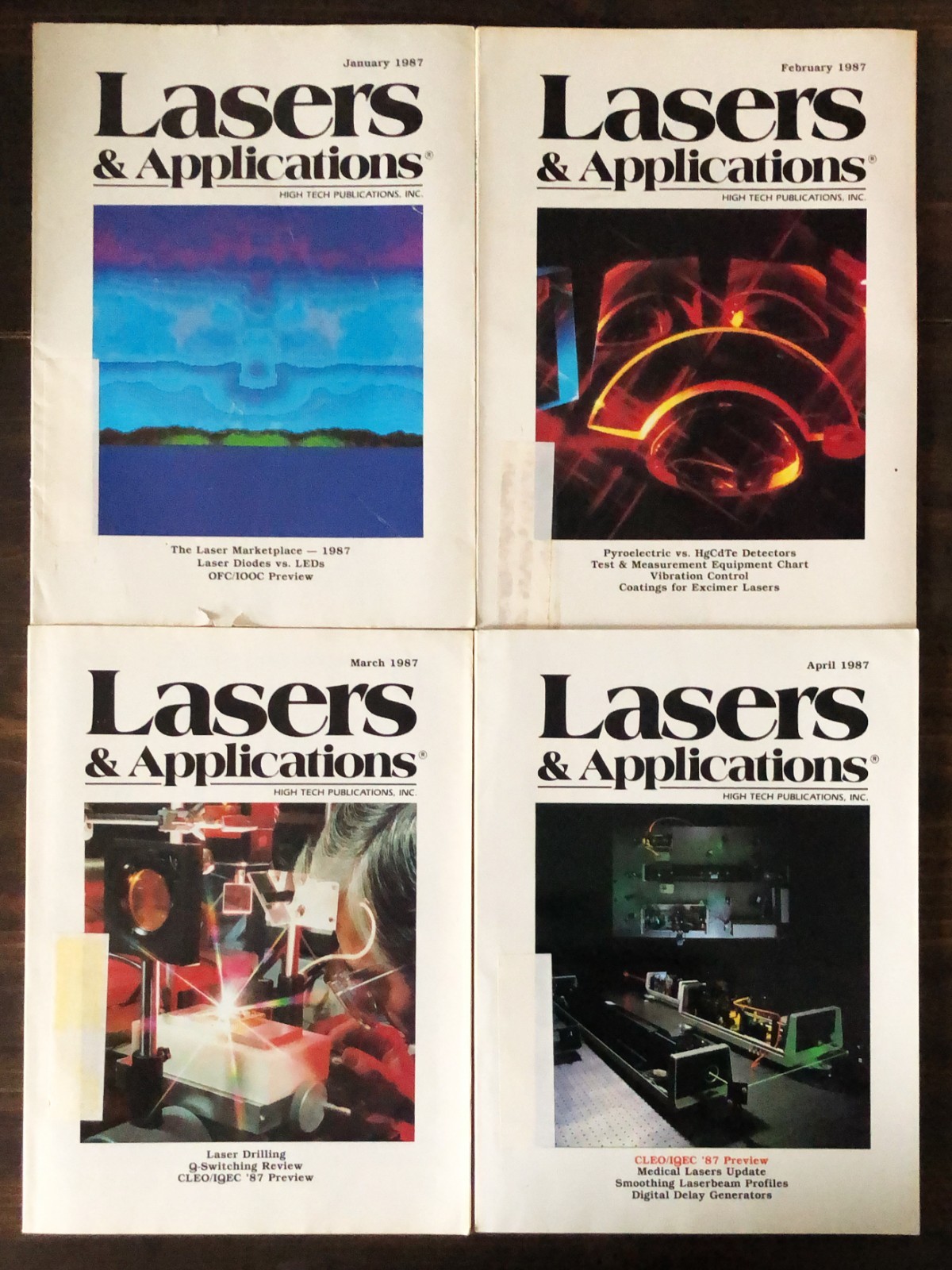 1987 Lasers & Optronics Magazine - Lot of 7