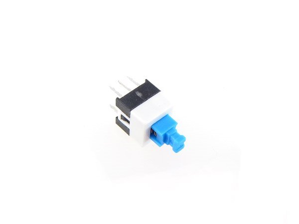20pcs 7*7mm Latching DPDT PushButton Switch Blue Head