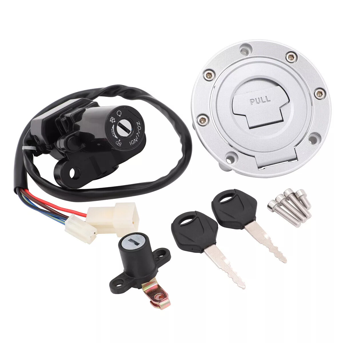 Lock Set Igntiton Swtich Fuel Gas Tank Cap For Yamaha FZ6 FZ6R FZ6N FZ6S 04-2015