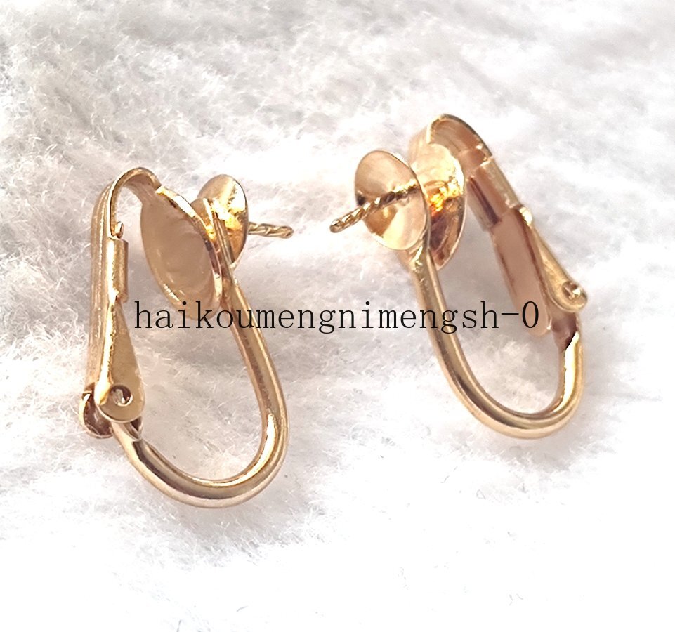 1 Pair 14K Solid Yellow Gold Clip Earring Jewelry Accessories