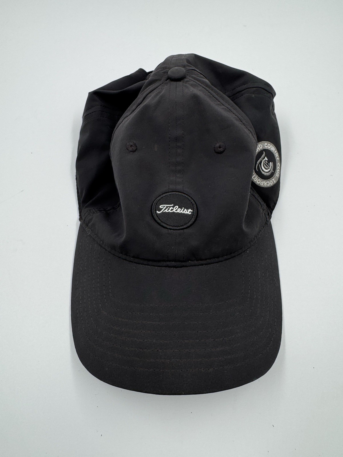 Titleist Golf Hat Adjustable Black Clean Lightweight