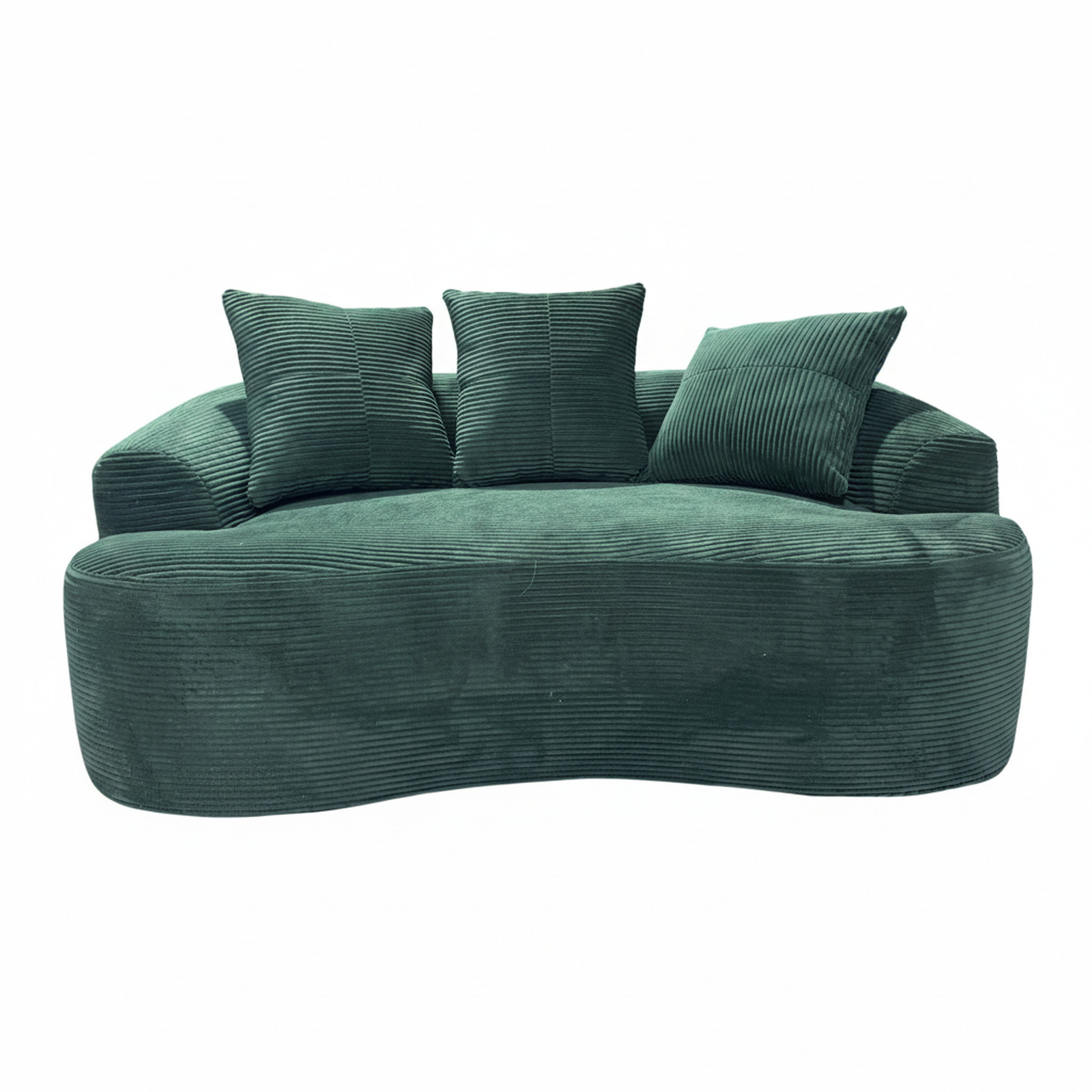 65.35" Curved Loveseat Sofa with Pocket Spring Cushions for Soft Seating, Smal