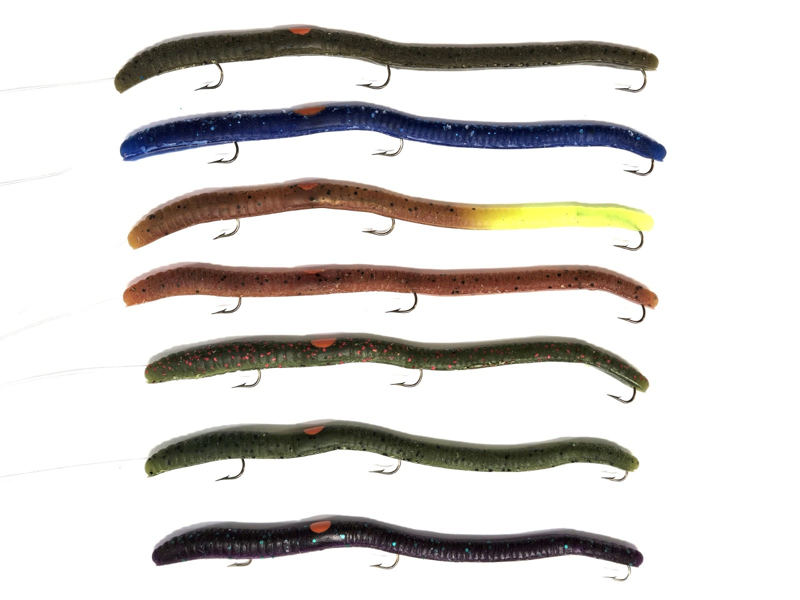 Kelly's® Three-Hook Glitter Bass Crawler 12 Pack Pre-Rigged 6 1/2″ Anise USA