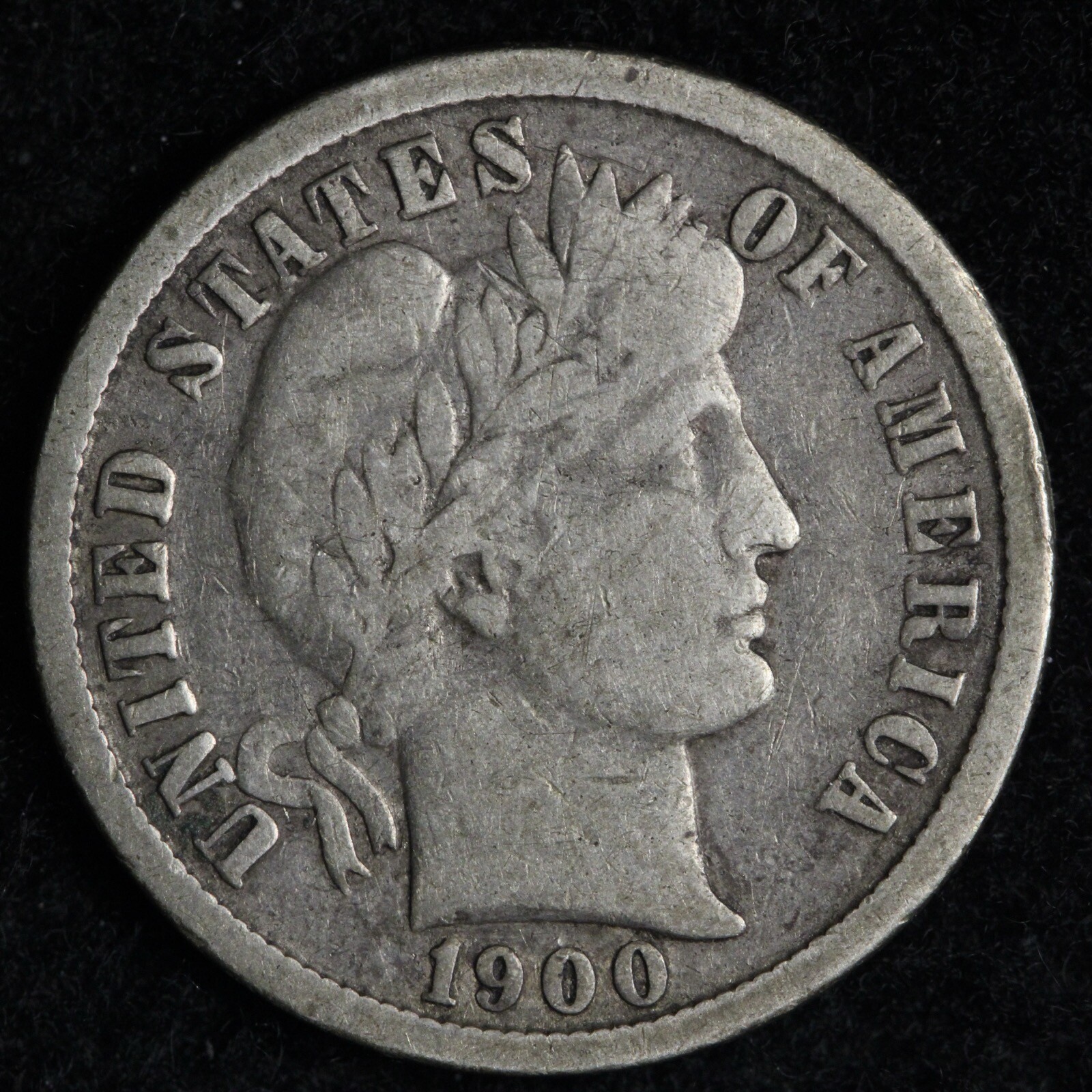 1900-O Barber Silver Dime VF E256 JYPE