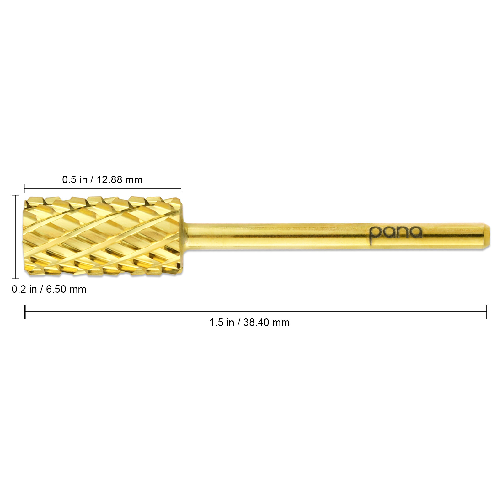 Professional Gold Large Barrel Nail Drill Bit 4X Coarse Grit