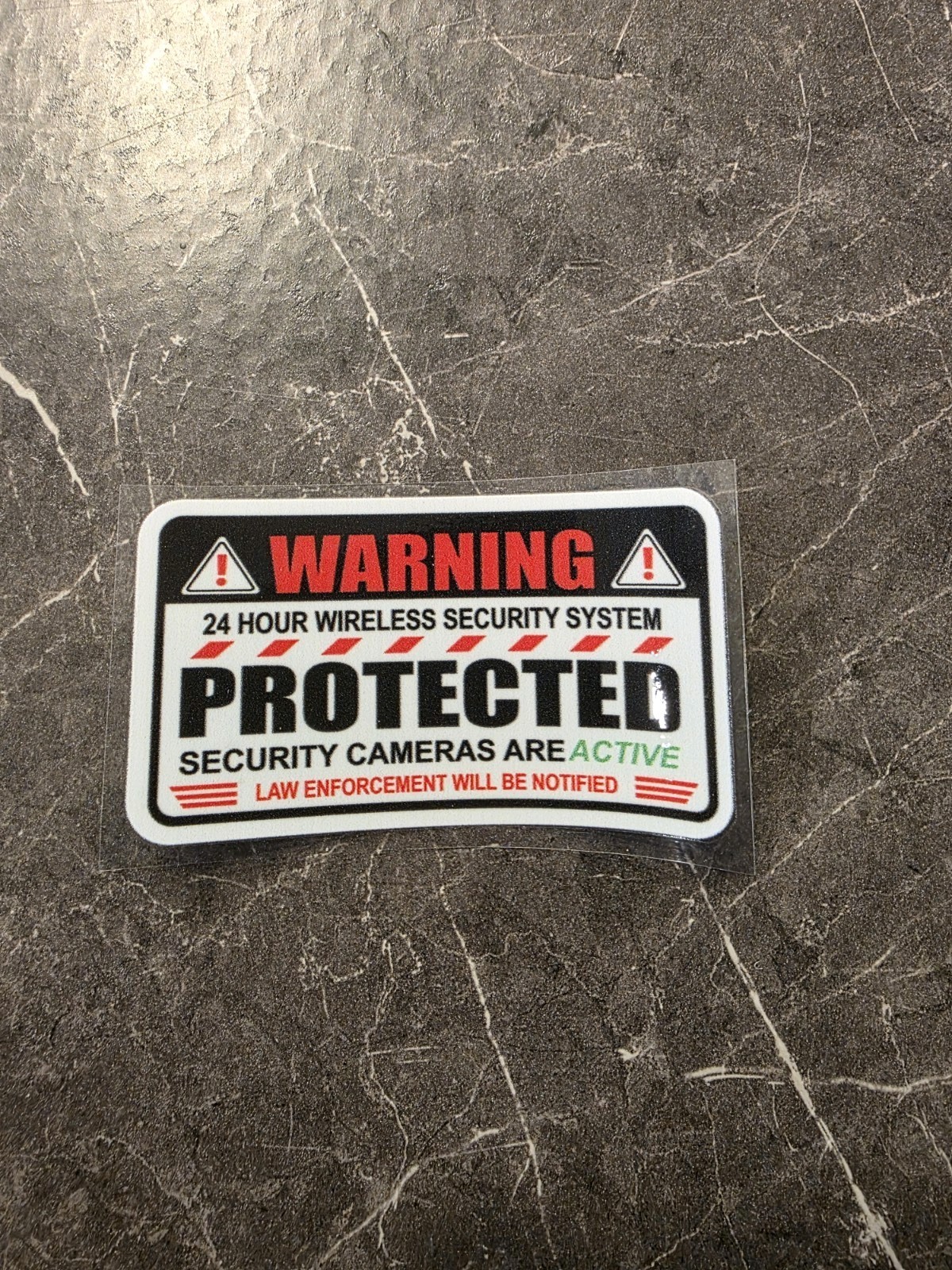 24hr Surveillance Stocker, 4 Pack UV DTF Decal Waterproof Indoor/Outdoor Sticker