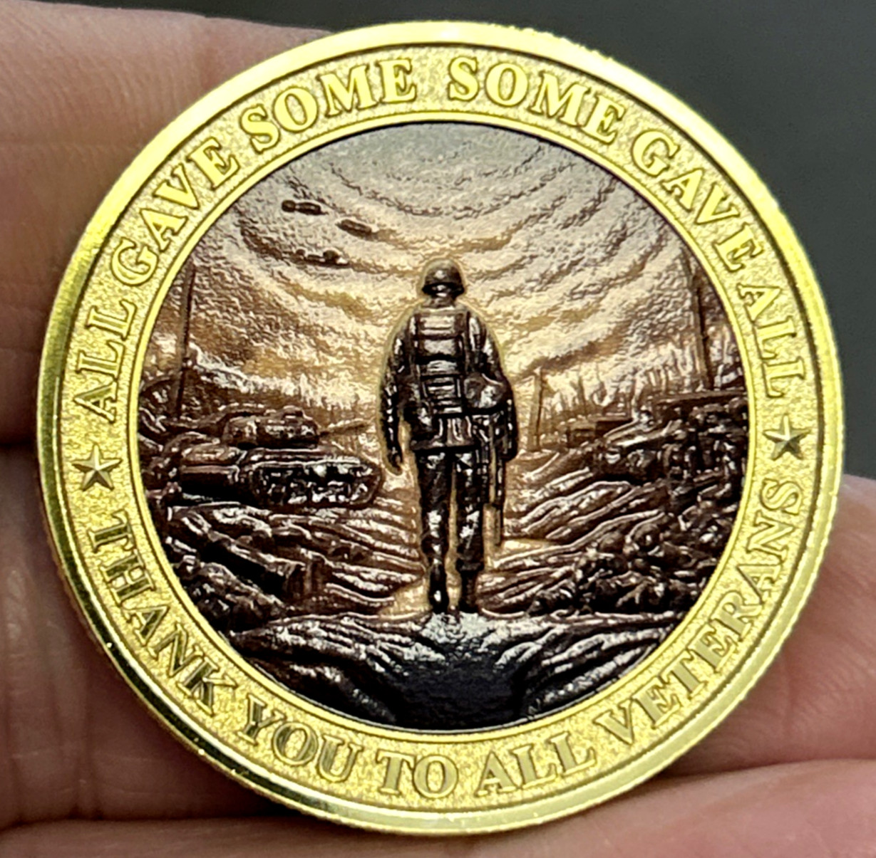 20 PCS. US Military Veteran Thank You Challenge Coin Army-Navy-USAF-USMC-USCG