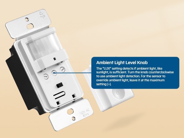 DEWENWILS Motion Activated Wall Switch, 2Pack, Auto On/Off, for Bathroom Hallway