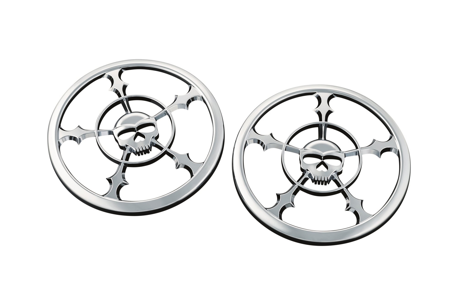 Kuryakyn Chrome Zombie Front Speaker Accents (7373)