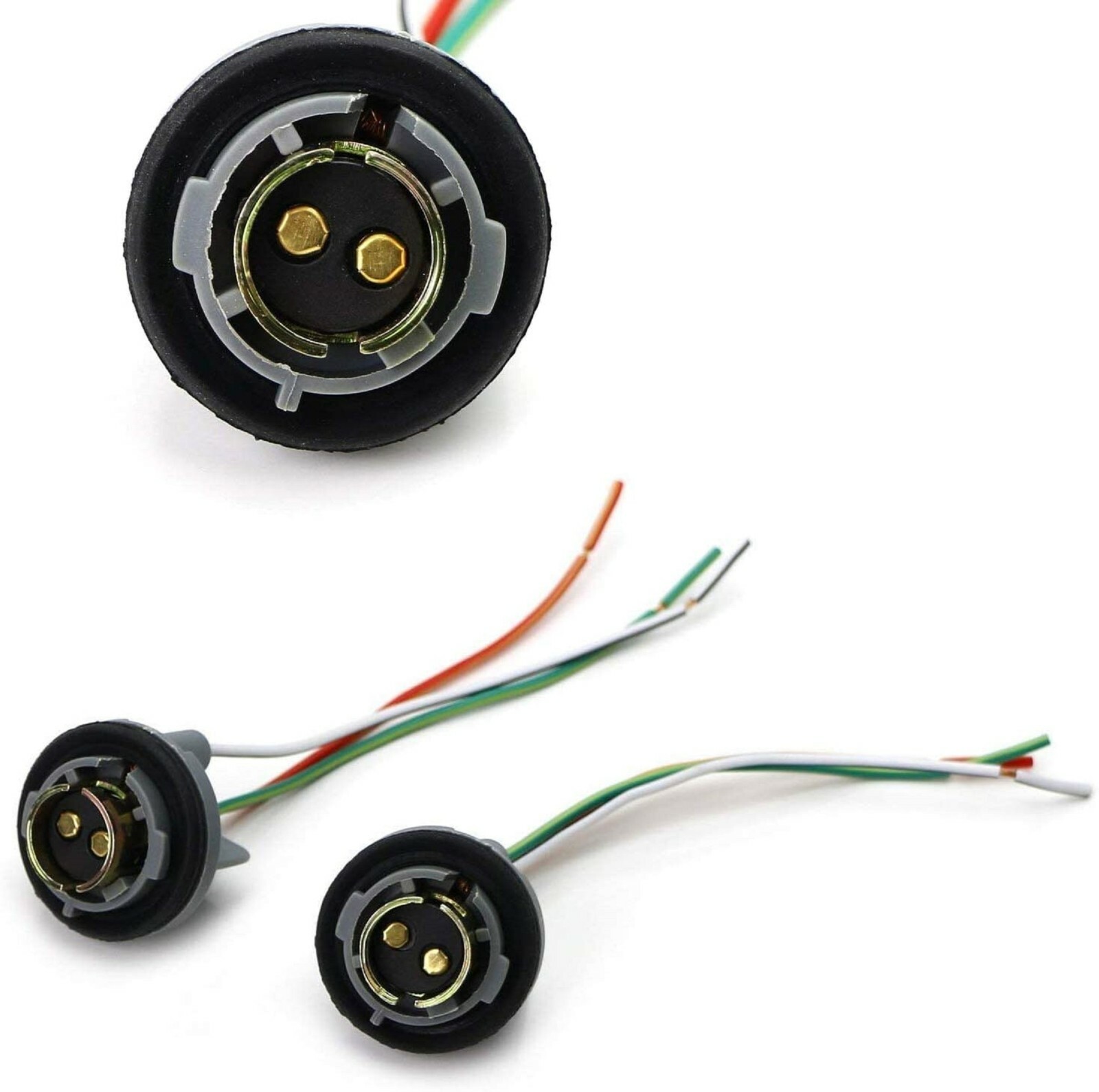 Universal Pigtail Wire Female Socket 1157 U Two Harness Back Up Reverse Lamp OE