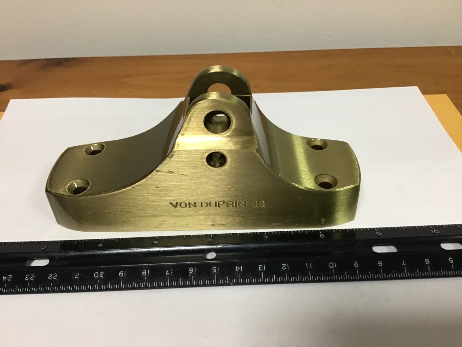 New Von Duprin 88 End Case, 050435, Brushed Brass, End Case Only