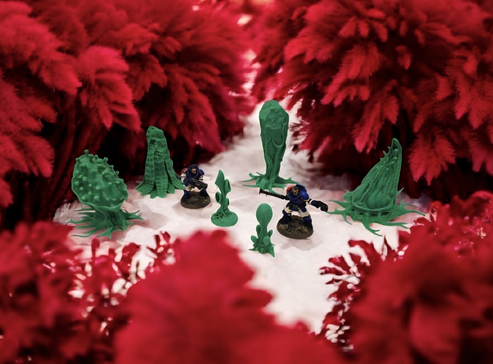 3D Printed Tabletop War Terrain Alien Plants Set E Perfect For 40K / Kill Team