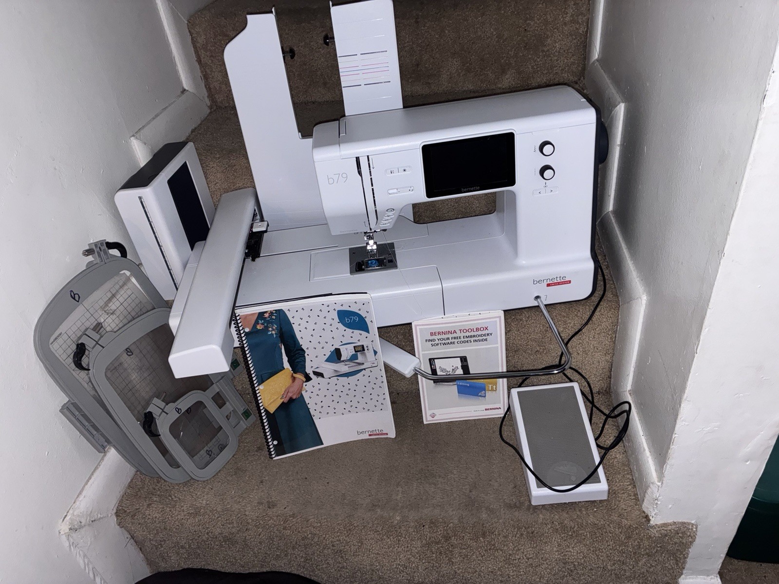 bernette b79 Computerized Sewing/Embroidery Combo Machine Portable Free Arm