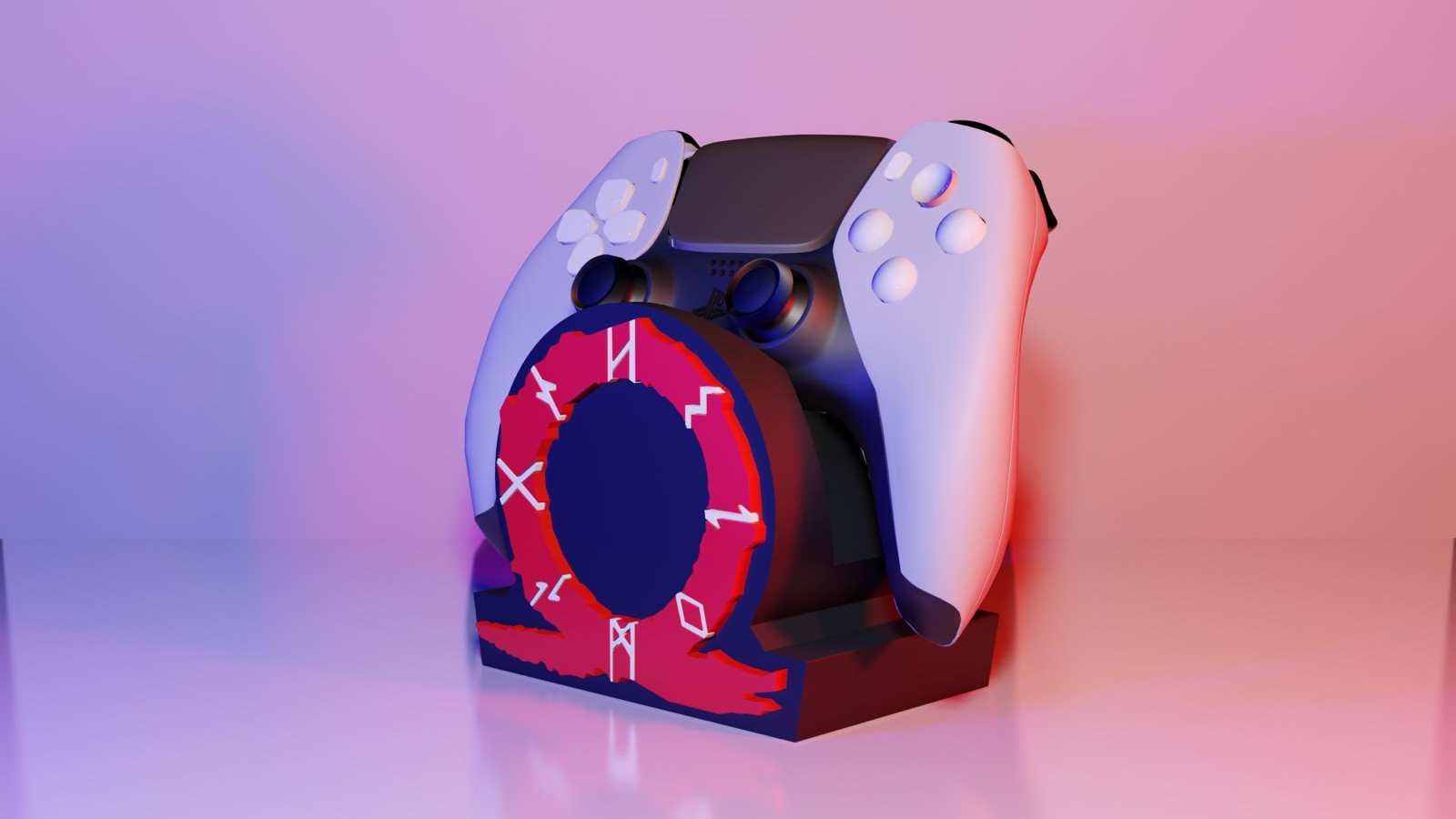 God Of War Controller Stand | Controller Holder | Phone Holder | Game Room