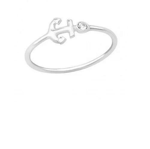 Anchor sterling silver toe ring