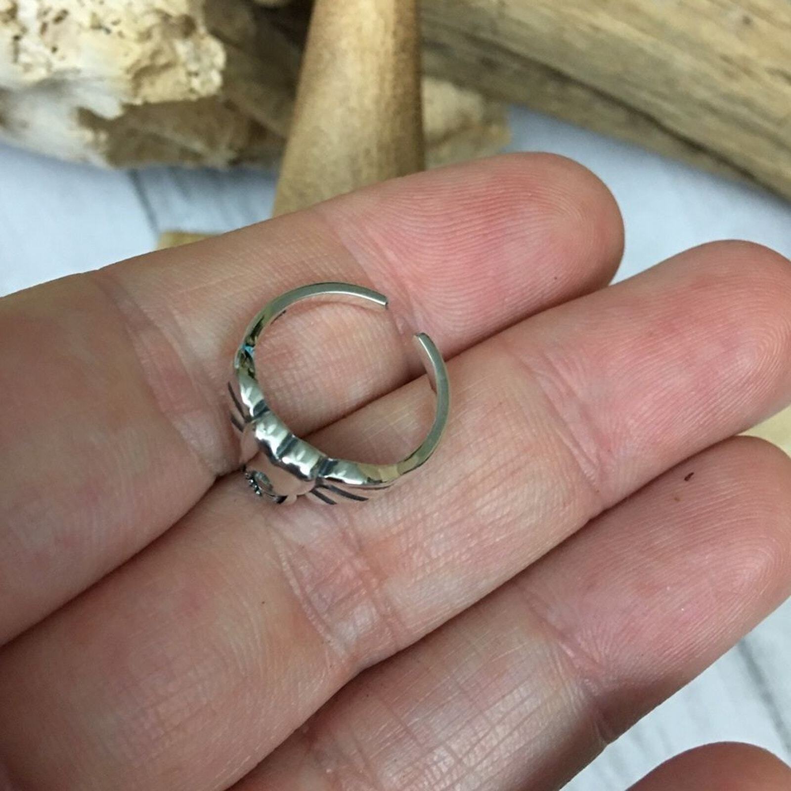 Elephant Head Sterling Silver Toe Ring