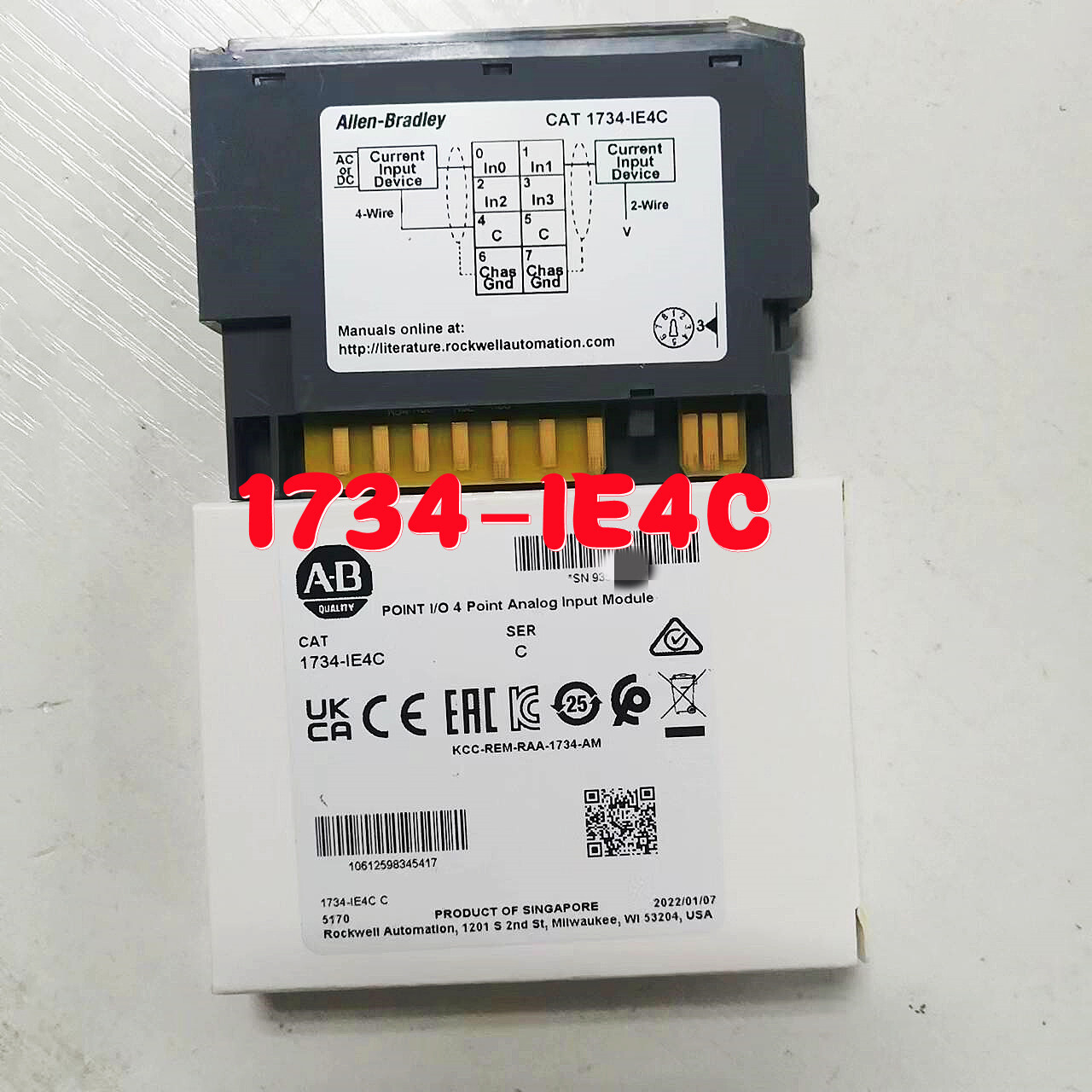 Surplus Sealed Allen-Bradley 1734-IE4C CPOINT I/O 4 Point Analog Input Module