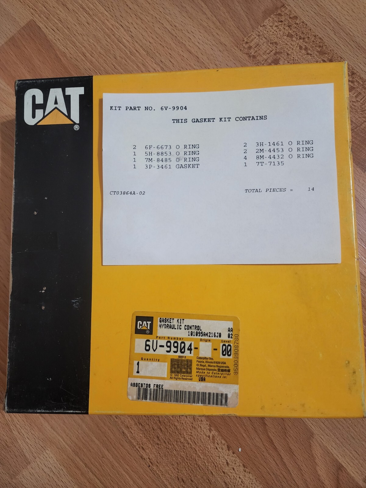 CAT 6V9904 Seal Kit