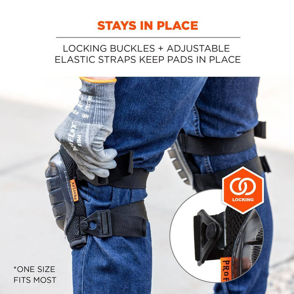 Black Short Cap Lightweight Gel Knee Pads