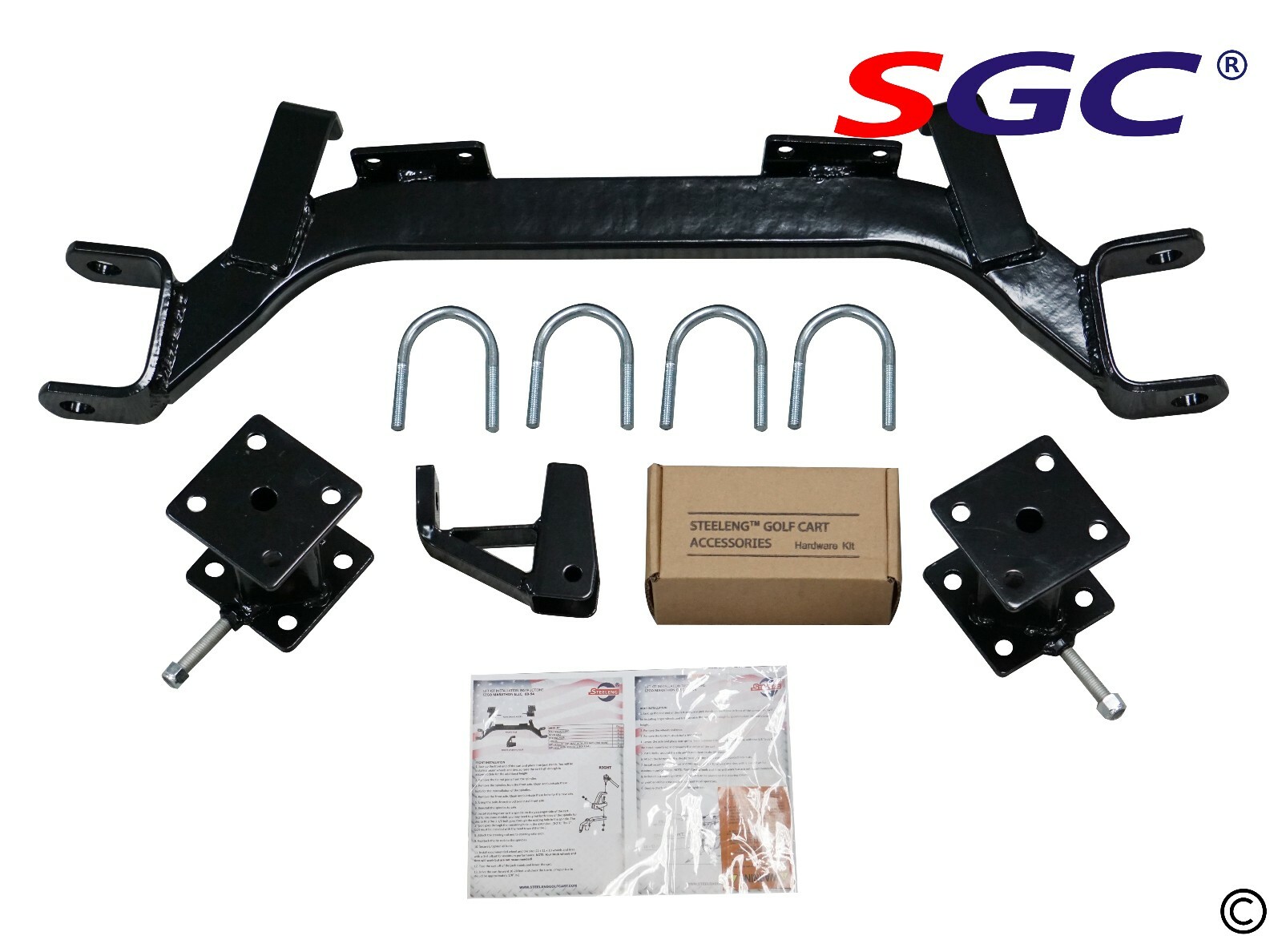 SGC 4" Drop Axle Lift Kit for EZGO Marathon Golf Cart Electric Model 1989-1994.5