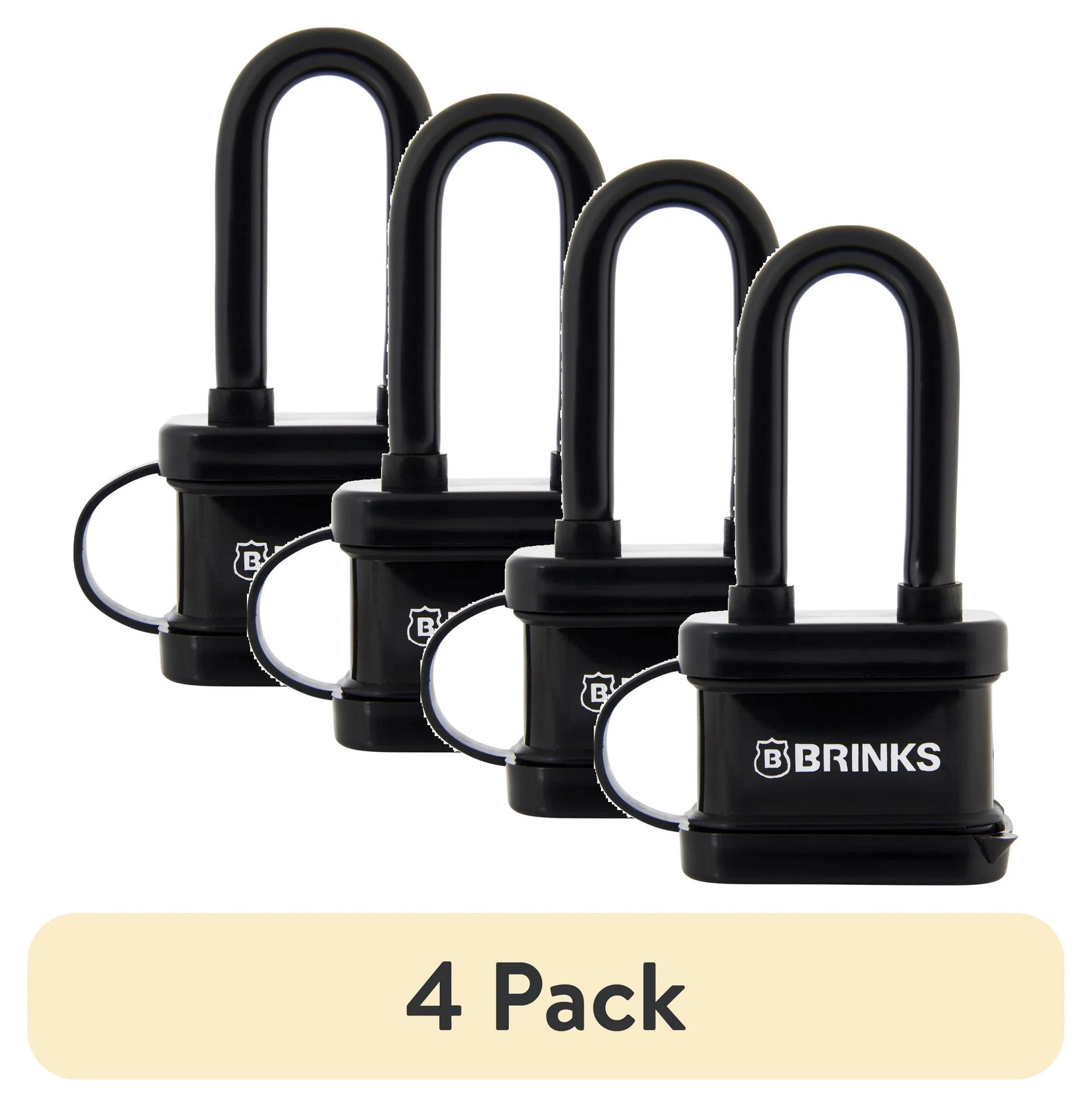 Brinks 4 Pack 40mm Laminated Steel Padlock Weather Resistant