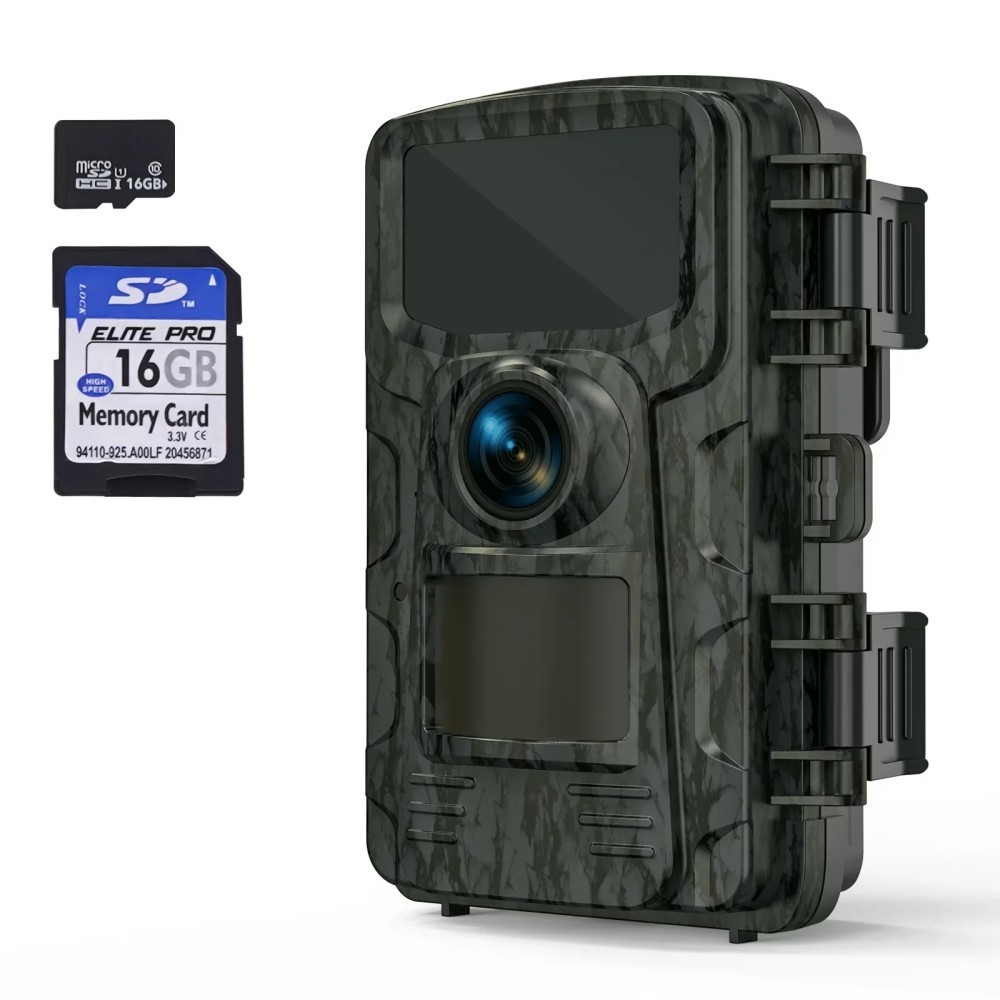 Trail Camera Game Camera 16MP 1080P 0.8s Trigger Night Vision IP66 8M Standby