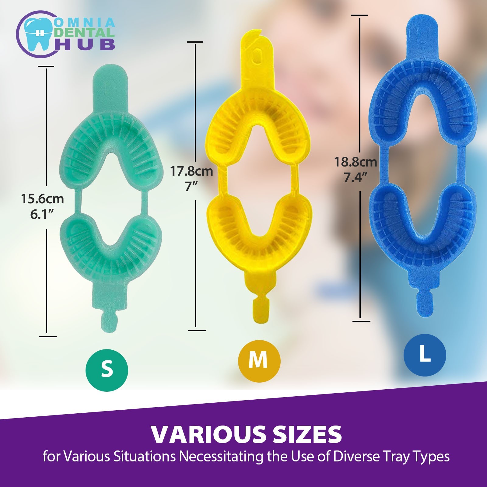 Disposable Dental Fluoride Trays Dual Arch Tray for Gel Flexible Shockproof