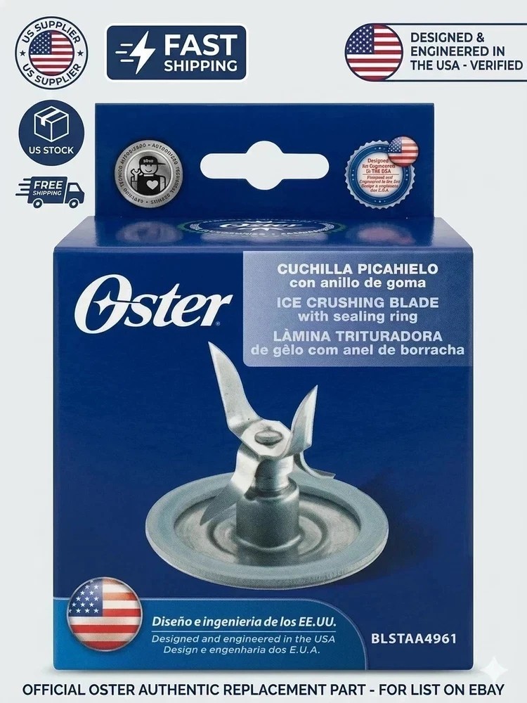 Genuine Oster 4961 Blender Stainless Steel Blade With Gasket Sealing Ring NEW