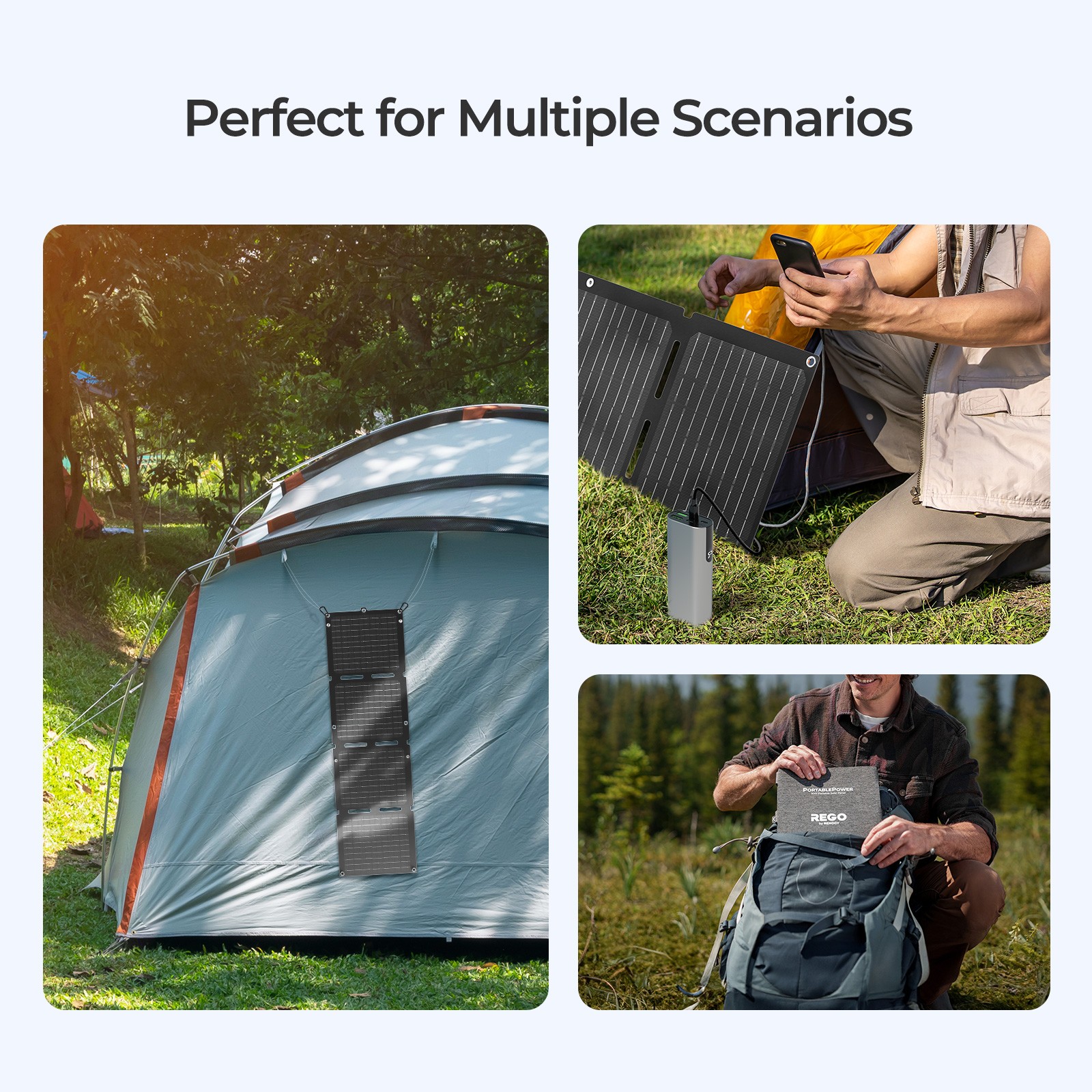 Renogy E.FLEX-SE 30W PRO Portable Solar Panel Fast Charging For iPhone iPad