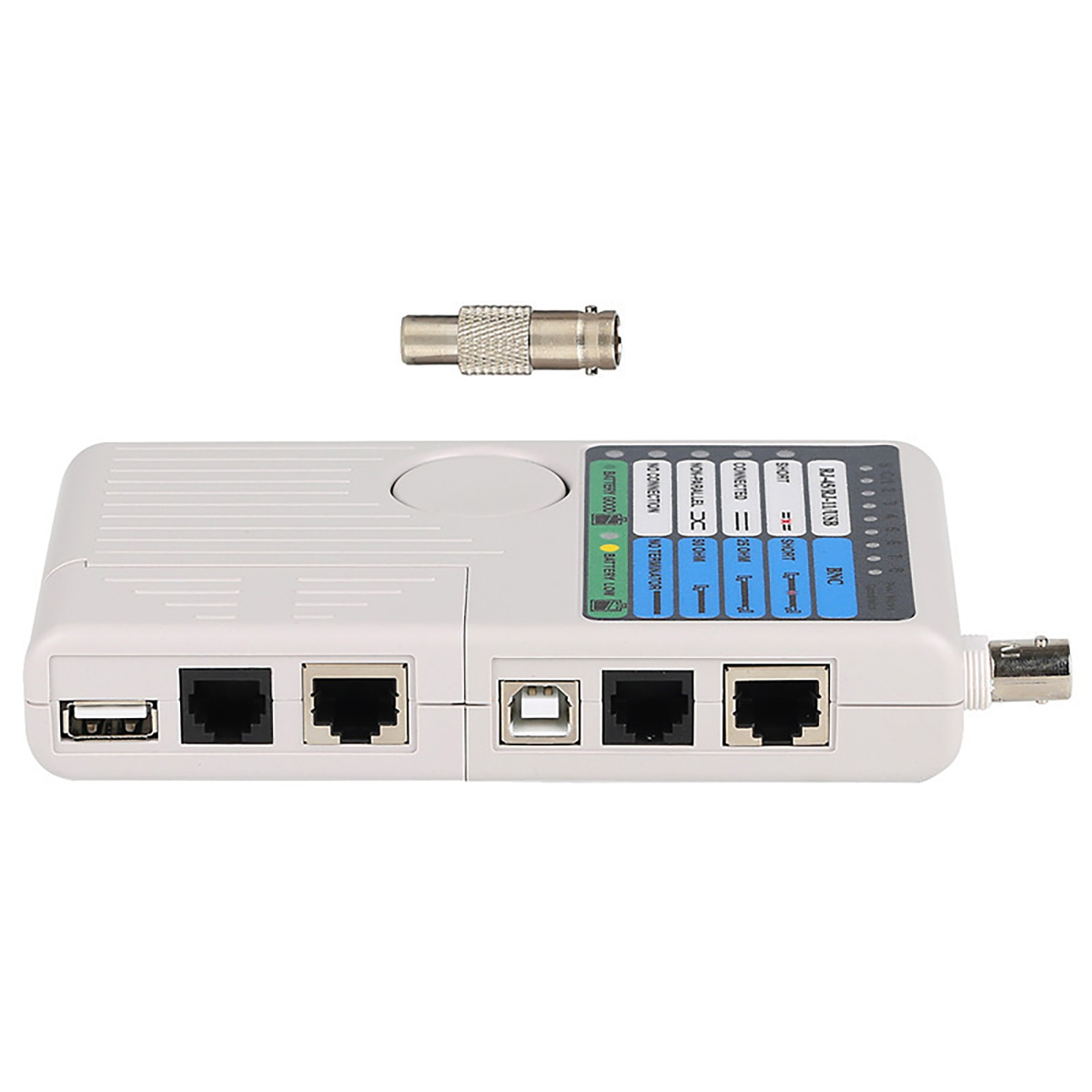 Multifunction Network Cable Tester for Cat5/Cat6 RJ45/RJ11/USB/BNC LAN Cable