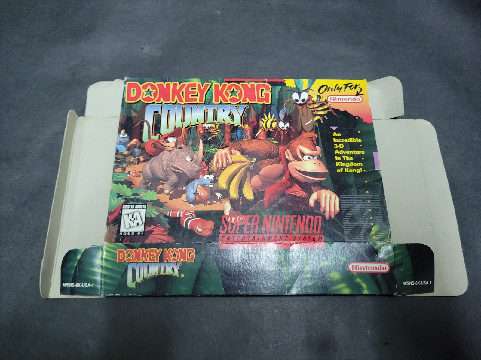 Super Nintendo Donkey Kong Country Game Box Only Used