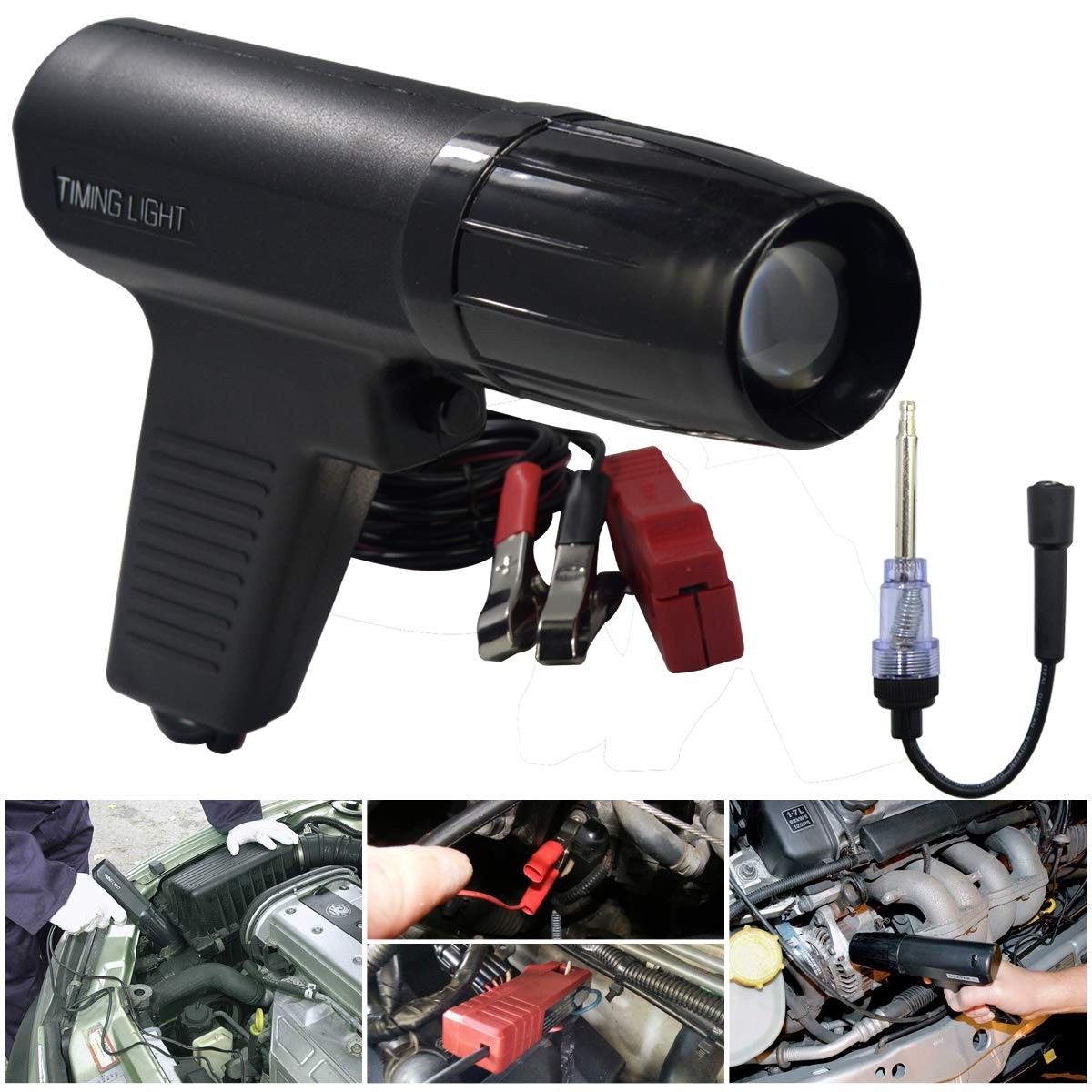 Engine Timing Light with Spark Plug Tester,Inductive Tester Bonus