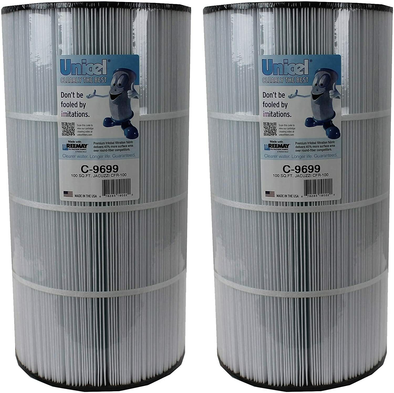 Unicel C-9699 100 sq ft Replacement Filter Cartridge, Jacuzzi CFR-101, 2-Pack